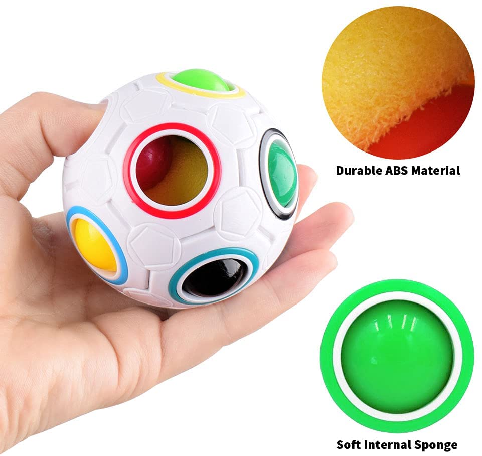 2 Pack Magic Rainbow Ball Cube Fidget Zintuiglijke Brain Teasers Spelletjes Voor Puzzel Bundel Stress Fidget Speelgoed