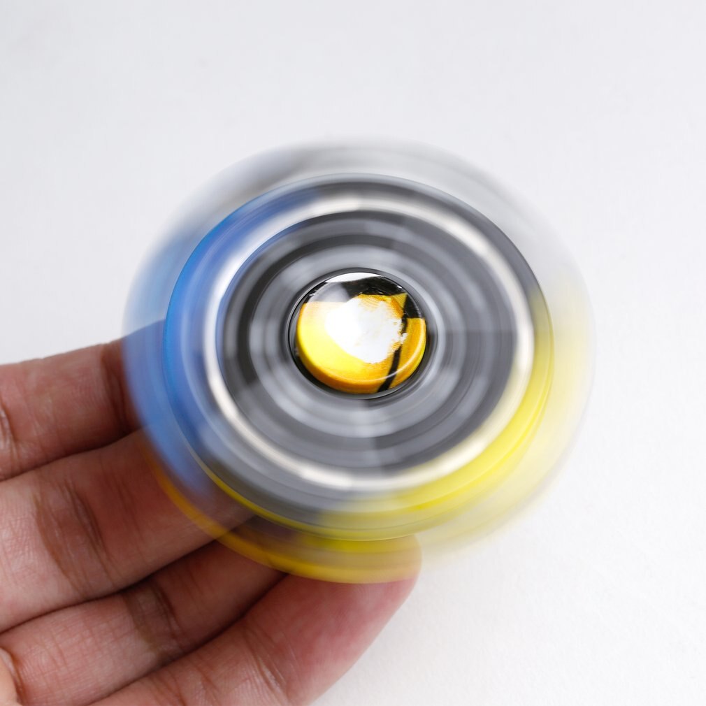 Duurzaam Grappige Verlichten Adhd Lijder Angst Stress Reducer Vinger Speelgoed Zeven Bladeren Hand Spinner Met Vortex Uiterlijk