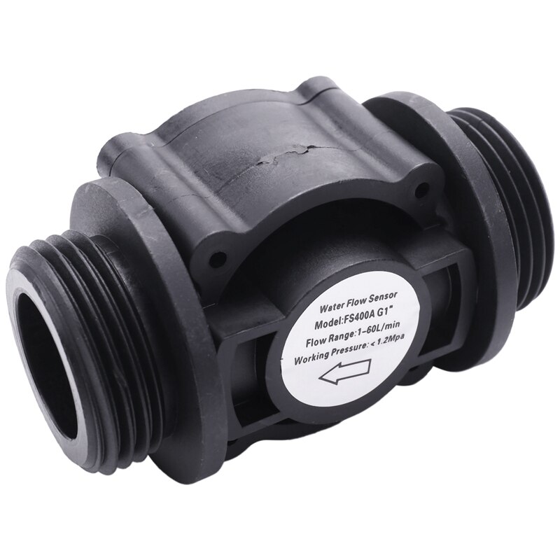2PCS Water Flow Sensor Fuel Flow Meter Water Meter Sensor Flowmeter Water Sensor Counter Indicator FS400A G1 DN25 1-60L/Min