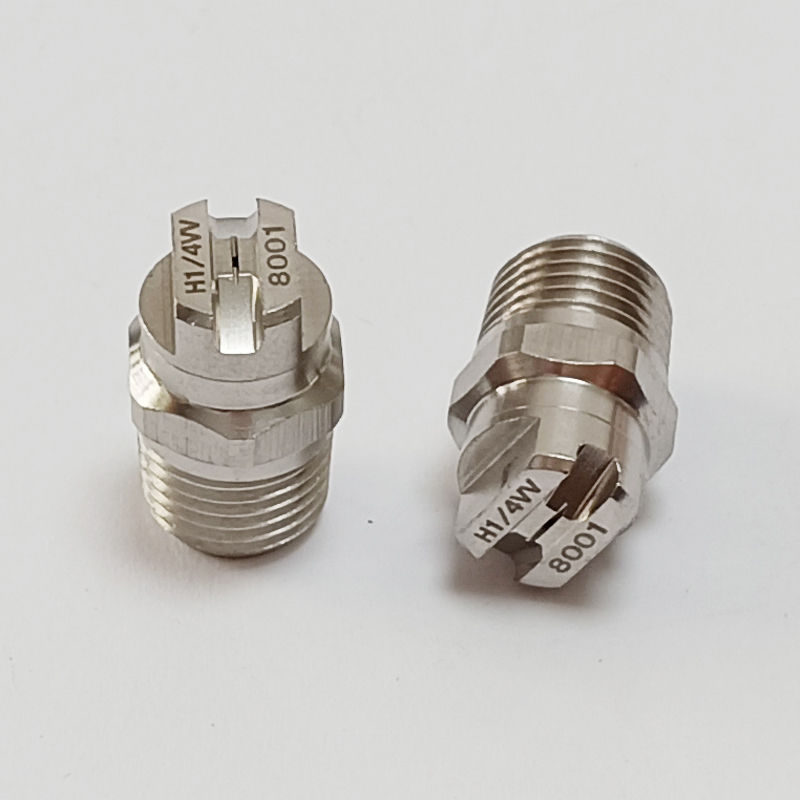 1/4 "stainless steel flat fan cleaning nozzle with spary angle of 80/90 degrees.