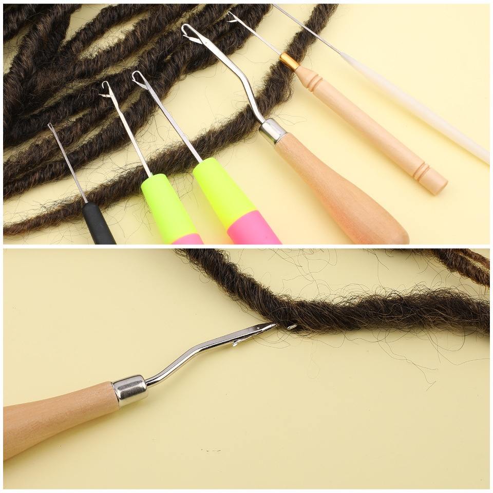 Kit de gancho de ganchillo para rastas de aguja, juego de pestillos de diferentes tamaños, fabricación de alfombras, reparación de telas, herramientas artesanales DIY