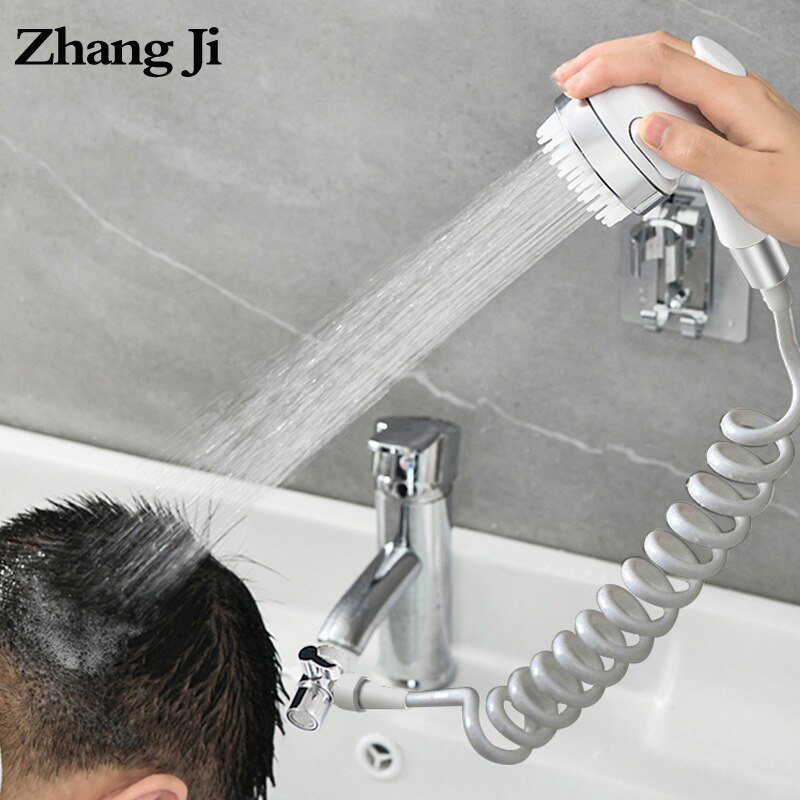 Zhangji Korte Handheld Massage Kam Douchekop Hoge Druk Waterbesparende Huisdier Kraan Schoonheidssalon Douchekop Set Badkamer
