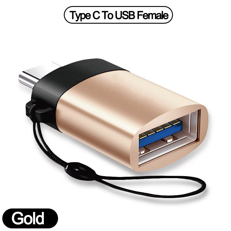 Typ C Zu Micro-SD TF Adapter OTG Speicher Kartenleser Für PC Samsung Micro USB Zu Micro-SD Adapter Konverter Für Laptop Macbook: TC to USB-Gold