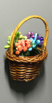 1 pc magnetisk kylskåp dekor harts blomma korg stil kylskåp magnet souvenir diy familj trädgård dekoration kylskåp klistermärke: 4