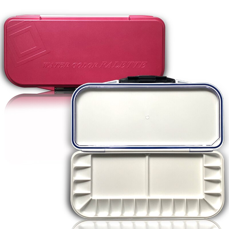 Originele Korea Mijello Aquarel Kleur Palet Met Kogelvrij Glas Palet 18 Rooster Coral Kleur Lege Plastic Box: Pink
