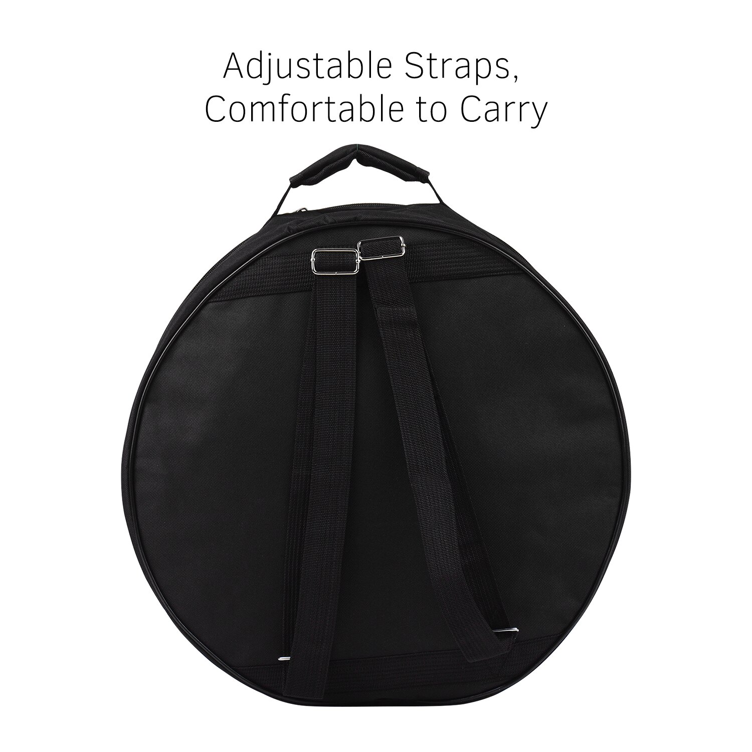 Mini Snare Drum Bag Backpack Case with Shoulder Strap Outside Pockets Percussion Instrument Accessories