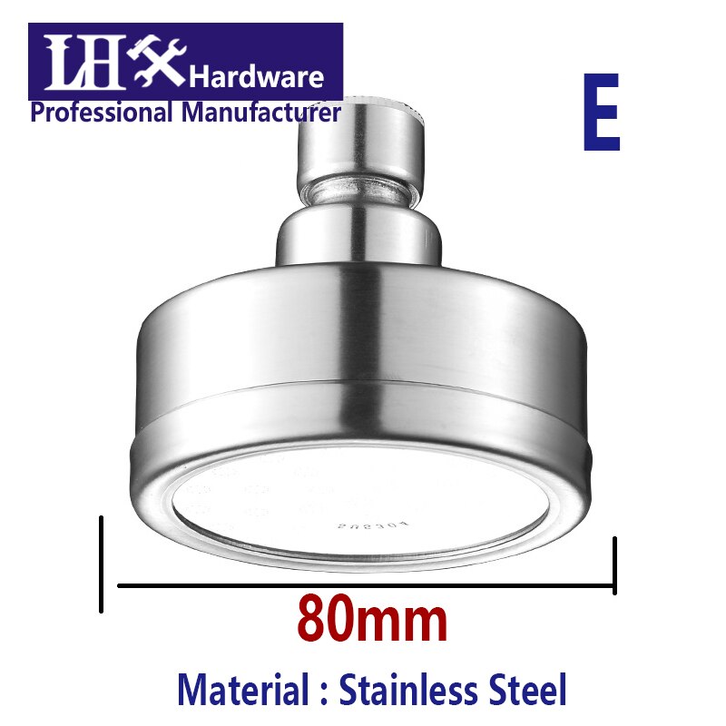 Hotel Bathroom Showerhead ABS Plastic Top Spray Single Rain Shower Head Round Chrome Finish Showerhead LHX XY102 F: E