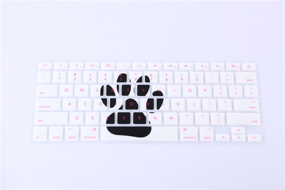 Bär, Katze, Fisch, schlucken und Elefanten aufbringen Nette Tiere Serie tastatur Abdeckung aufkleber für Macbook Luft 13 Profi 13 15 17 zoll: Rosa