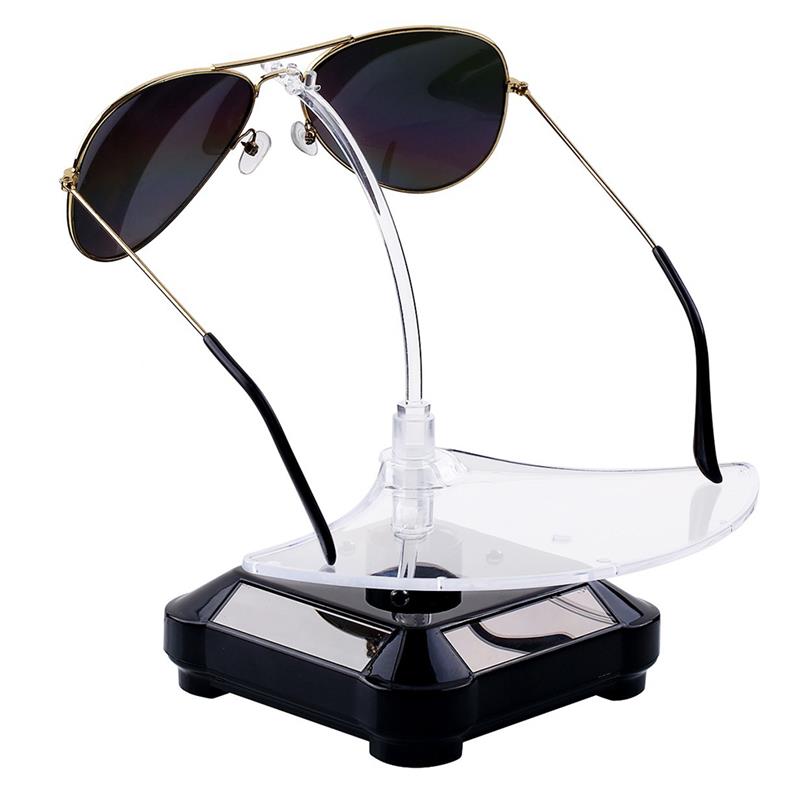 Glasses Display Stand Set Rotary Sunglasses Organizer Glasses Stand Window Display Sunglasses Storage: Black