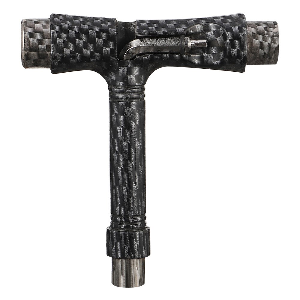 All-in-One Skate Tools Multi-Function Portable Skateboard T Tool Accessory: Carbon fiber grid pa