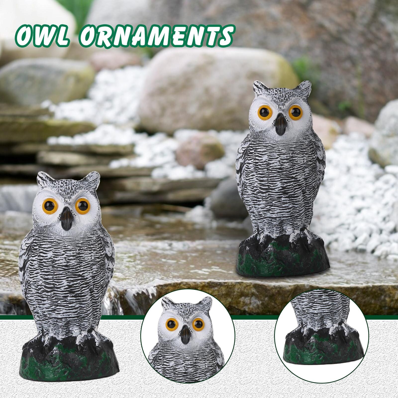 Plastic Uil Is Gebruikt Als Een Natuurlijke Vijandige Pest Repellent Voor Outdoor Tuinen Qw