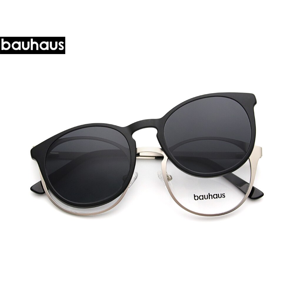 Bauhaus-Gafas de metal X106 para hombre o mujer, bastidor para el imán: C2