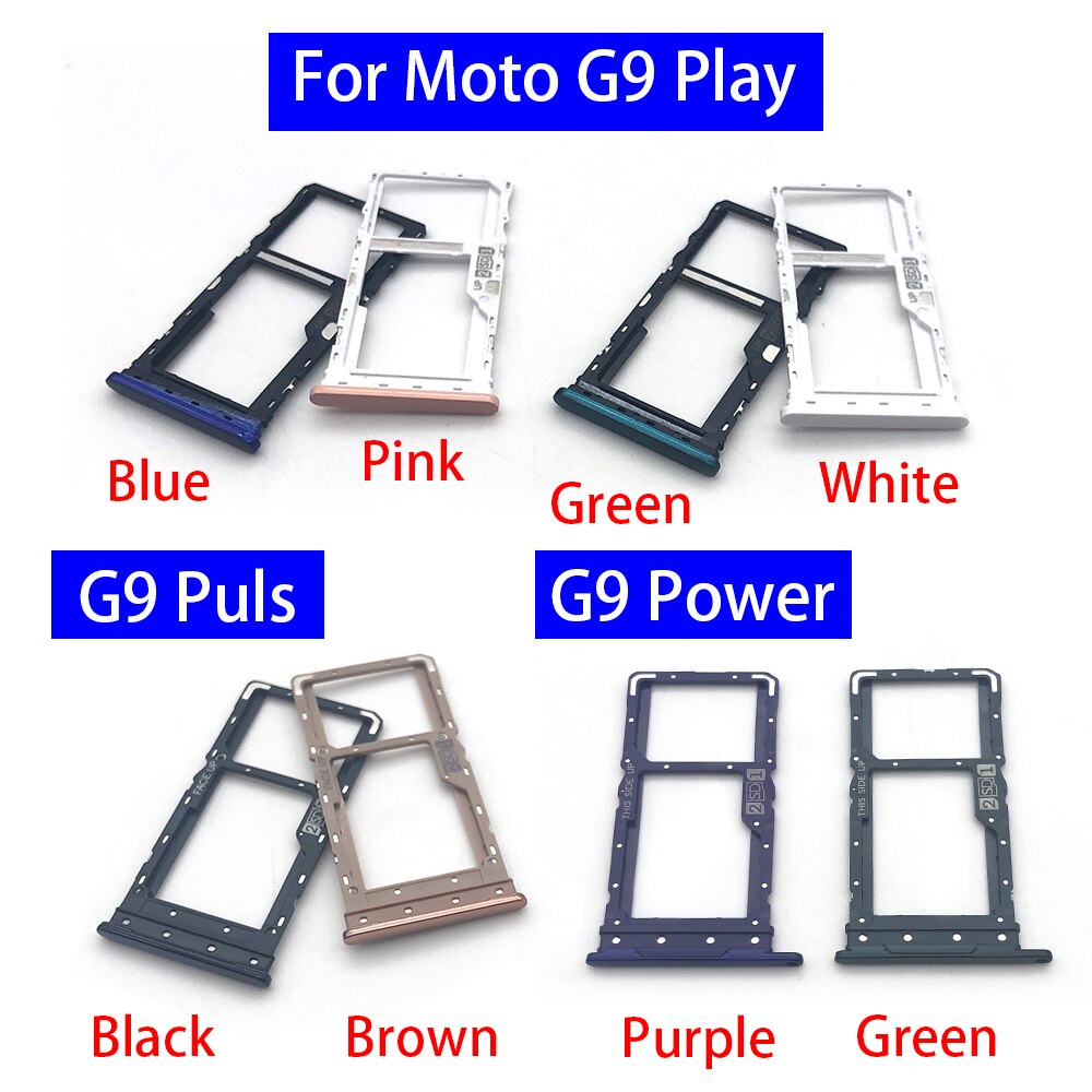 For Motorola Moto G9 Play / G9 Plus / G9 Power Sim Card Tray SD Card Reader Socket Slot Holder Replacement Part