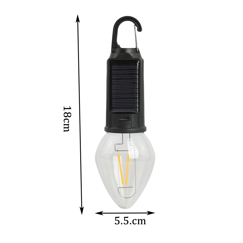 Luz LED Solar portátil para acampar, linterna recargable por USB para exteriores, senderismo, pesca, corte de energía de emergencia, uso de luz de Camping