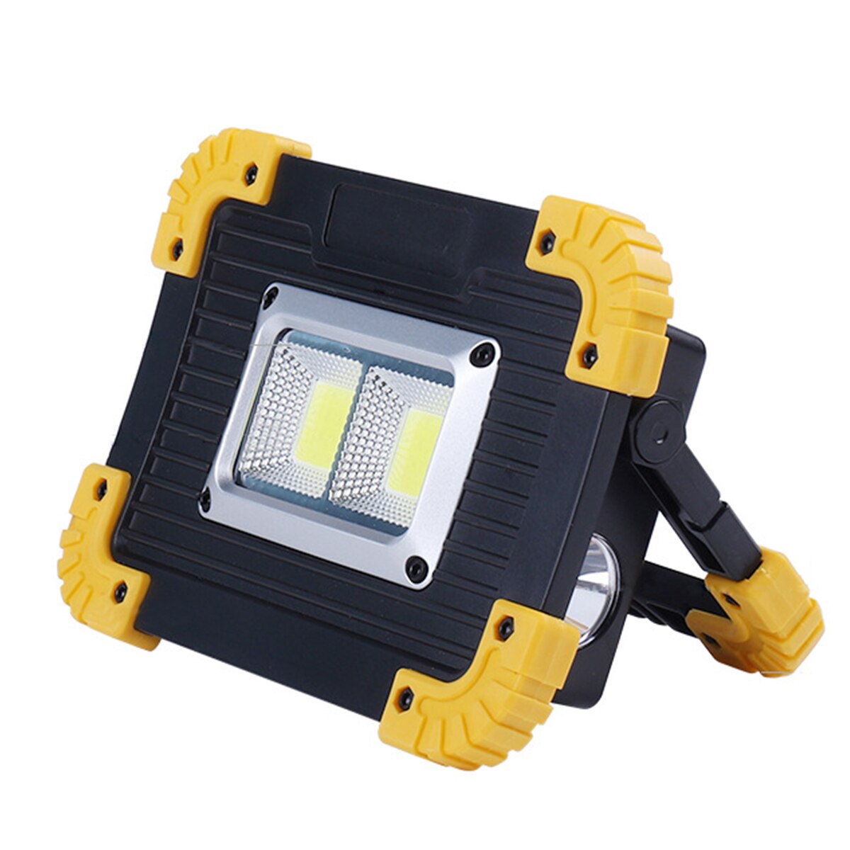 100W foco Led portátil 30000lm luz Led de trabajo súper brillante recargable para Camping al aire libre lámpara Led linterna por 18650: B / With 2 Batteries