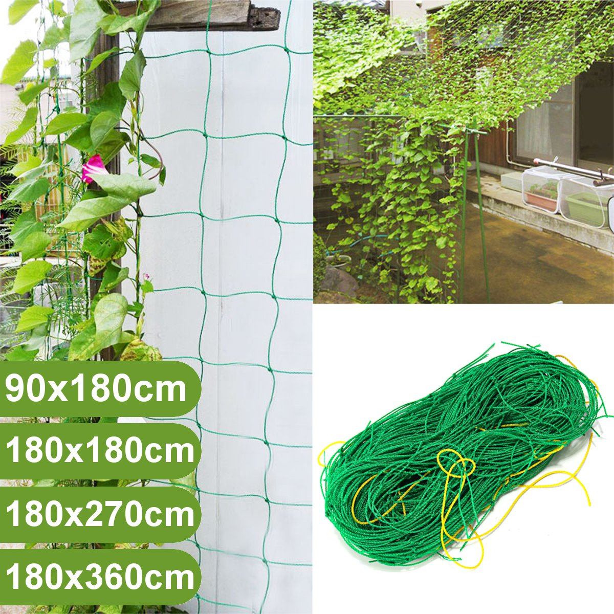 4 maten tuin groene nylon trellis net planten klimondersteuning kweekhek tuinnet decoratie plantenondersteuning verzorgingsgereedschap