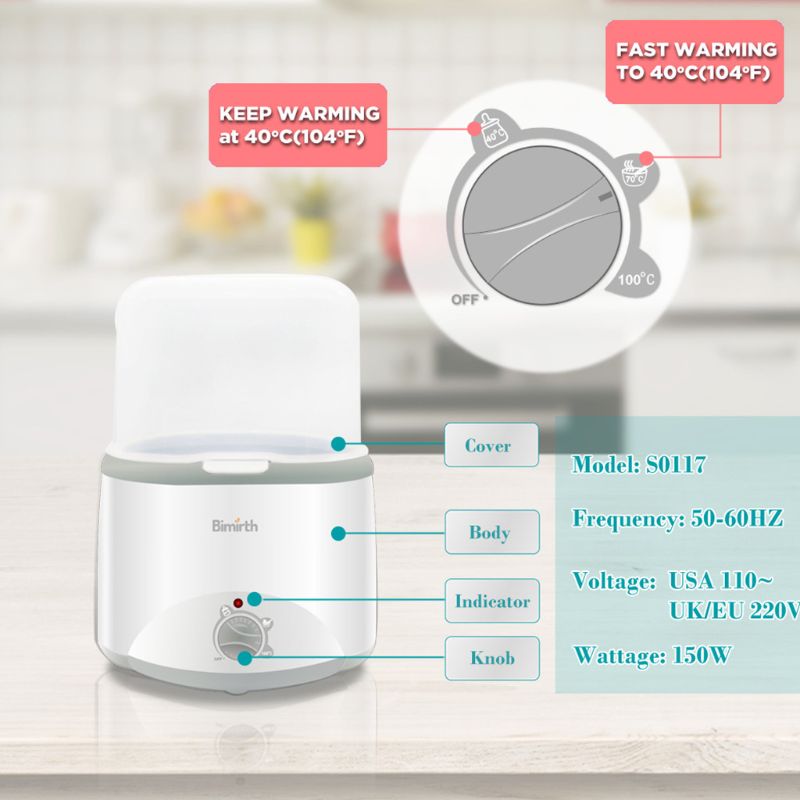 2 Bottle Sterilizer Baby Milk Food Bottle Warmer Baby Food Heater Accurate Temperature Control