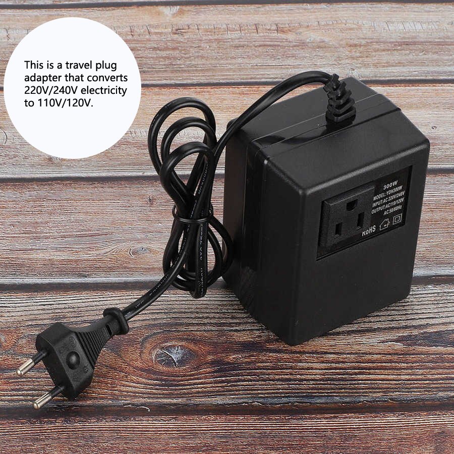 Przejściówka adapter transformator napięcia 300 W AC konwerter napięcia 220 V robić 110 V ue wtyczka