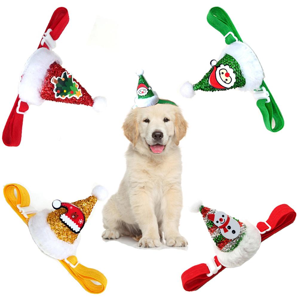 Kerst Hond Kat Hoofdband Hoed Pet Costume Party Kleding Hoofddeksels Cap Verstelbare Decoratie Accessoires voor Puppy Kitten