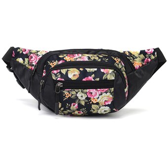 Women Waist Funny-Pack kidney Belt-Bag Running Cycling Outdoor Banana Flower bum bag Pouch sac banane saszetka na biodra: C