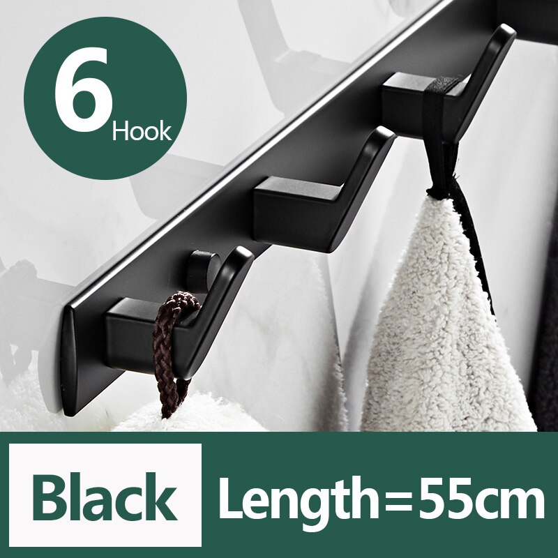 Ganchos De Pared Colgar, Perchero De Pared Negro 6 Ganc