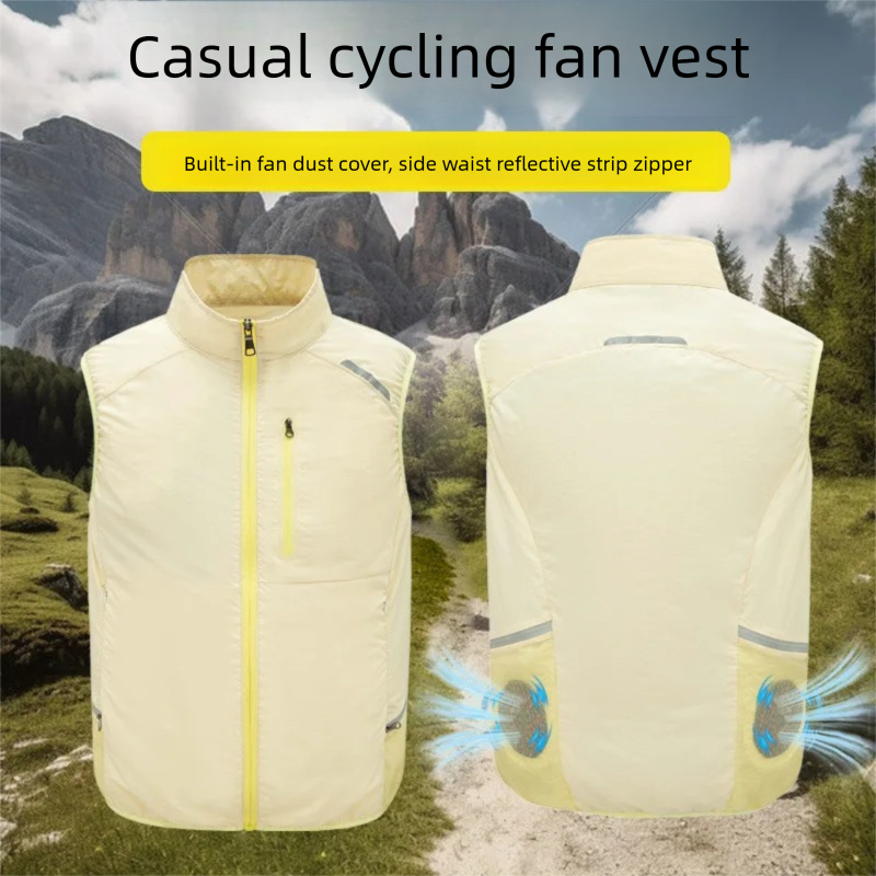 De nieuwste zomerkleding met airconditioning voor mannen en vrouwen, geschikt voor buitenactiviteiten, zoals fietsen, vissen, enz., inclusief koel- en ventilatorkleding.
