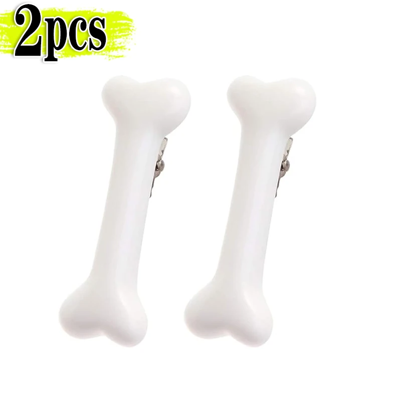 Horquillas de hueso blanco para mujer, pasadores para la cabeza, pinzas para el pelo de hueso de perro vívidas, pasador lateral para el cabello, accesorios para el cabello: Azul cielo