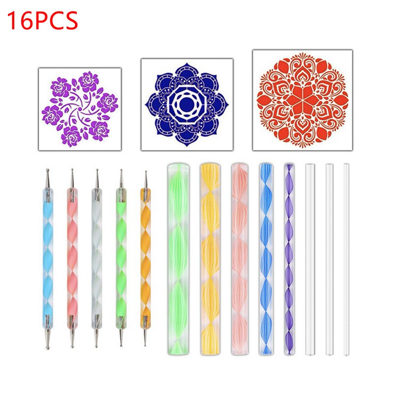 16 ceramic Mandala painting tools dot stone sculpture Mandala art sculpture modeling tools