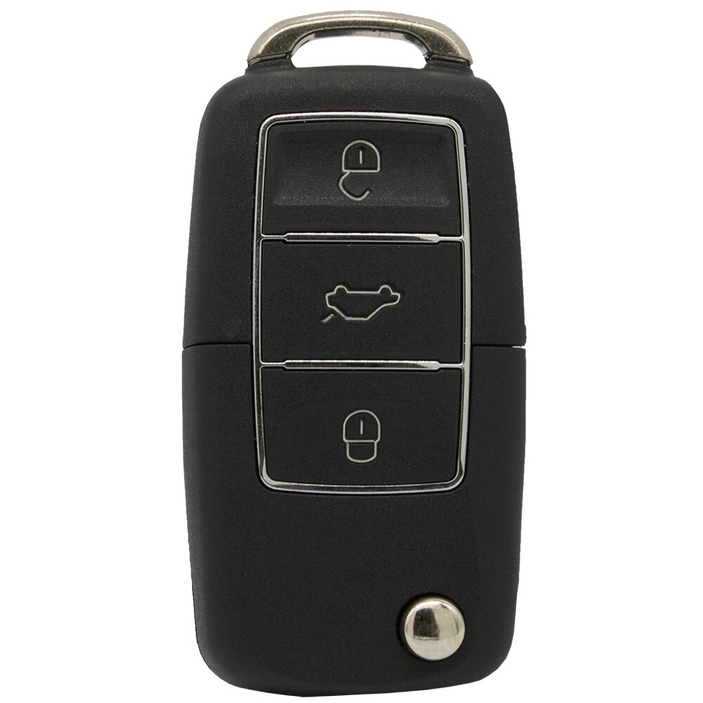 WhatsKey Auto afstandsbediening Sleutels Shell Voor Volkswagen Skoda Seat Golf Jetta Beetle Polo Bora Passat Voor VW 3 Button Vervanging flip Sleutel: Black