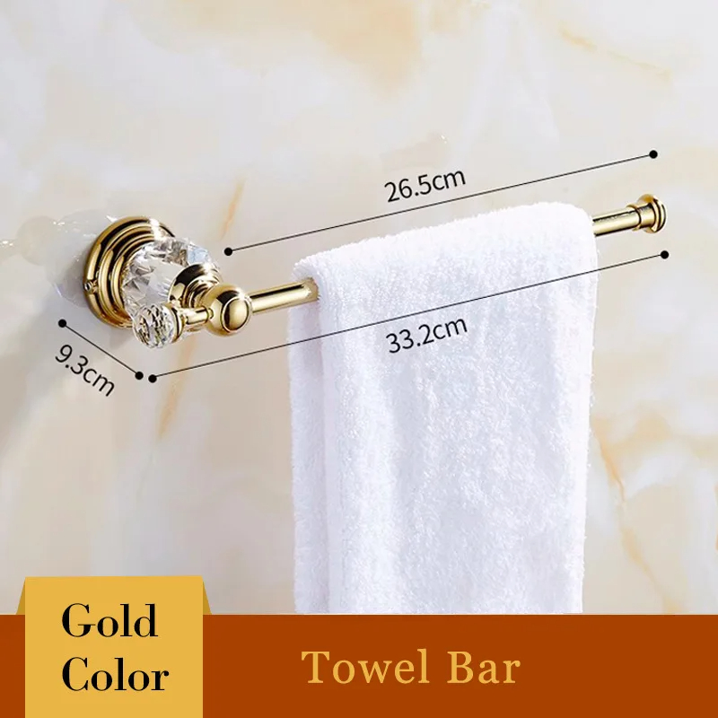 Crystal Toilet Paper Holder, Gold Toilet Roll Holder Modern Bathroom Accessories Zinc Alloy Tissue Hanger Wall Mounted: Yellow
