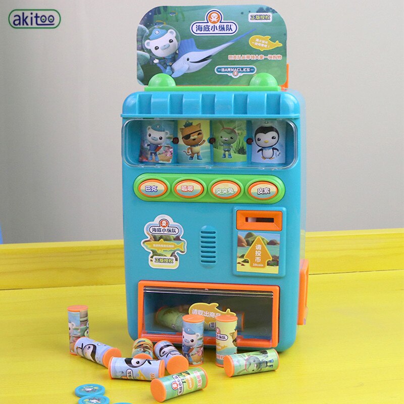 Akitoo automatisk drikkeautomat barneleg husautomat legetøjslyd interaktiv drengepige   #3205