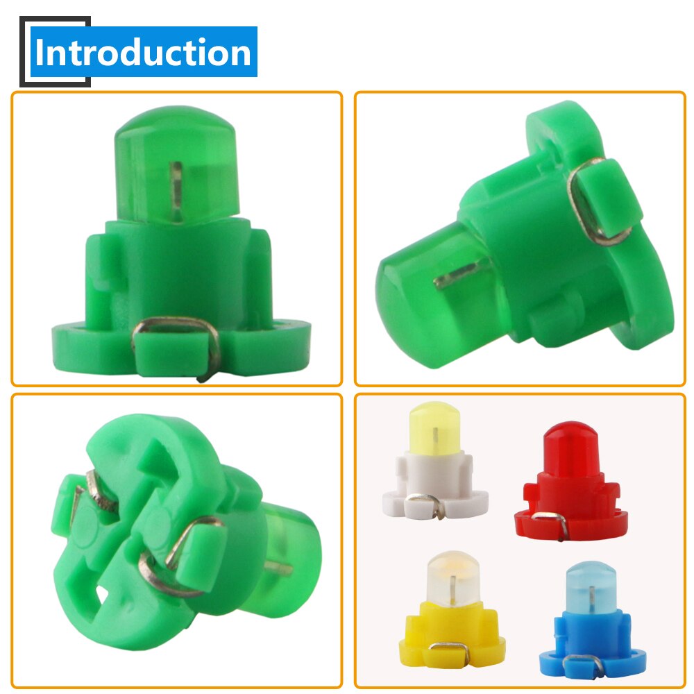 10 stuks  t4.2 cob 1 smd led dashboard instrumentenpaneel licht autolamp zij-indicator interieur wit rood amber groen