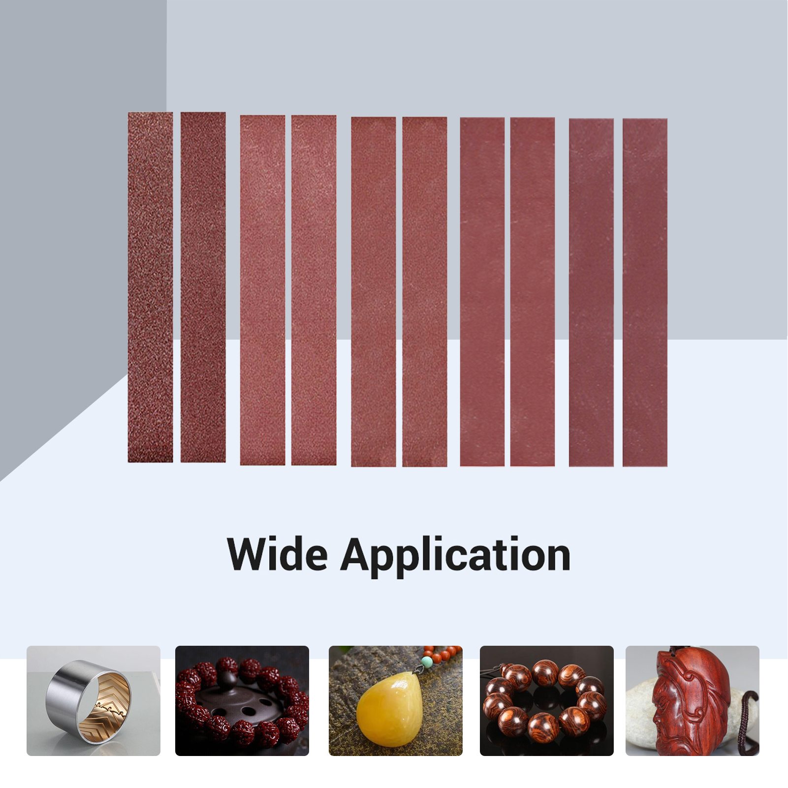 Belt Sander Electric Sanding Polishing Grinding Machine 7 Variable Speed with 10 Sanding Belts for Polishing Wood Acrylic Metal