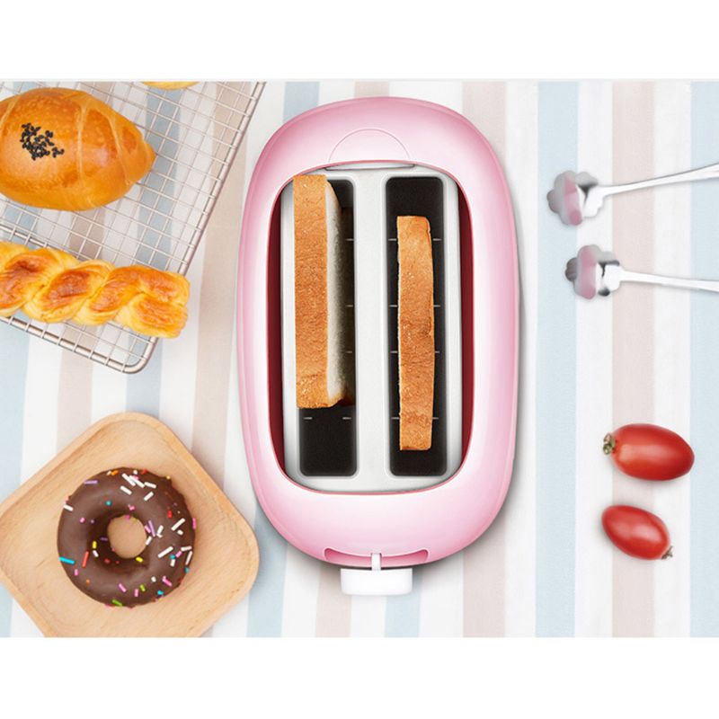 Tostadora automática de acero inoxidable de 2 rebanadas, tostadora automática de calentamiento rápido para pan, cocina, hogar, máquina de desayuno de 5 niveles