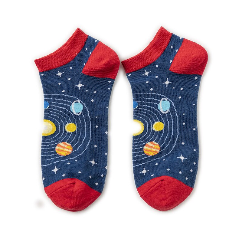 Hip hop trend sjove kvinder mænds korte sokker farverige personlighed tegneserie frugt dyr mønster skateboard sokker: 13