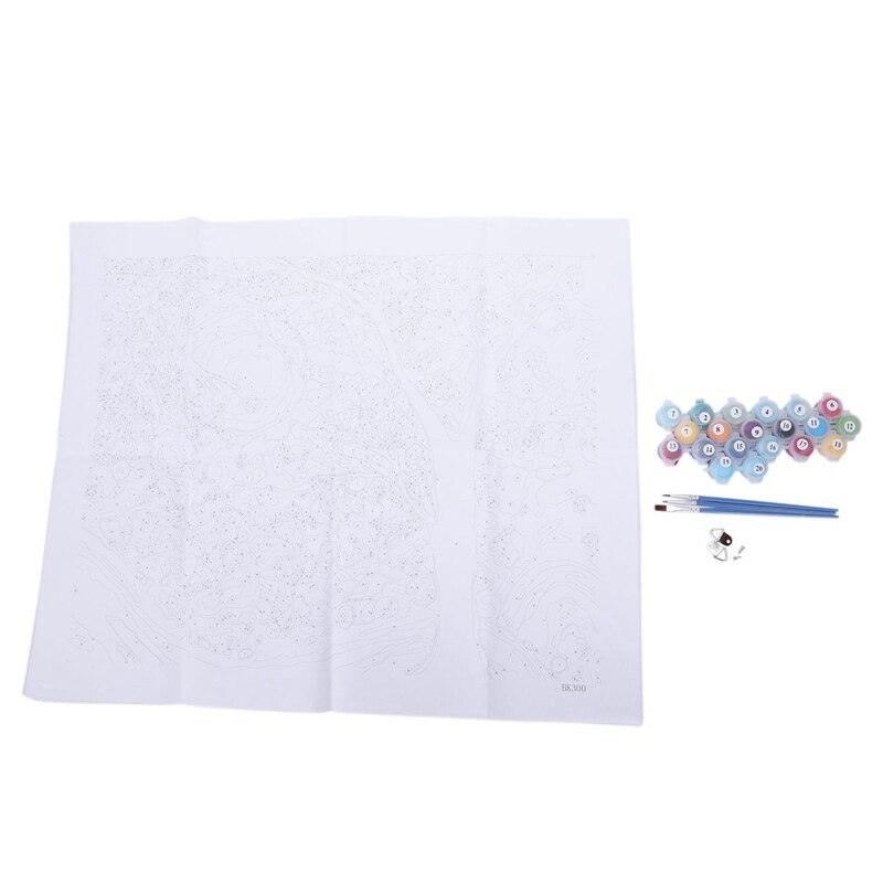 Diy olieverfschilderij schilderen op nummer kit afbeelding tekenen op canvas met de hand kleuren knutselen & naaien tuingodin