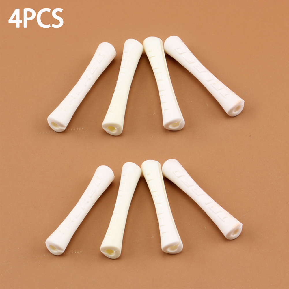 4 stks/partij Bike Brake Draad Beschermhoes Rubber Shift Brake Line Cover Fiets Draad Eindkap Kabel Protector Cover: WHITE