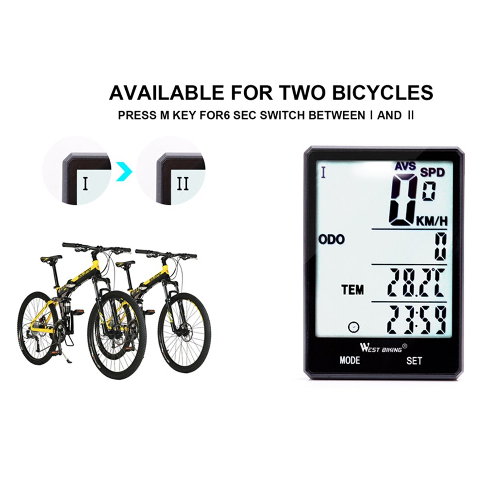Waterproof Bicycle Computer With Backlight Wireless Wired Bicycle Computer Bike Speedometer Odometer Bike Stopwatch