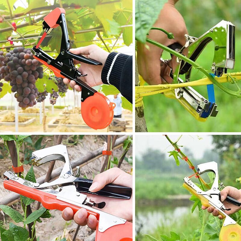 HEMAN Gardening Tapetool, Plant Typing Machine for Vegetabel, Grap, Tomato, Cucumber, Pepper and Flower(Orange)