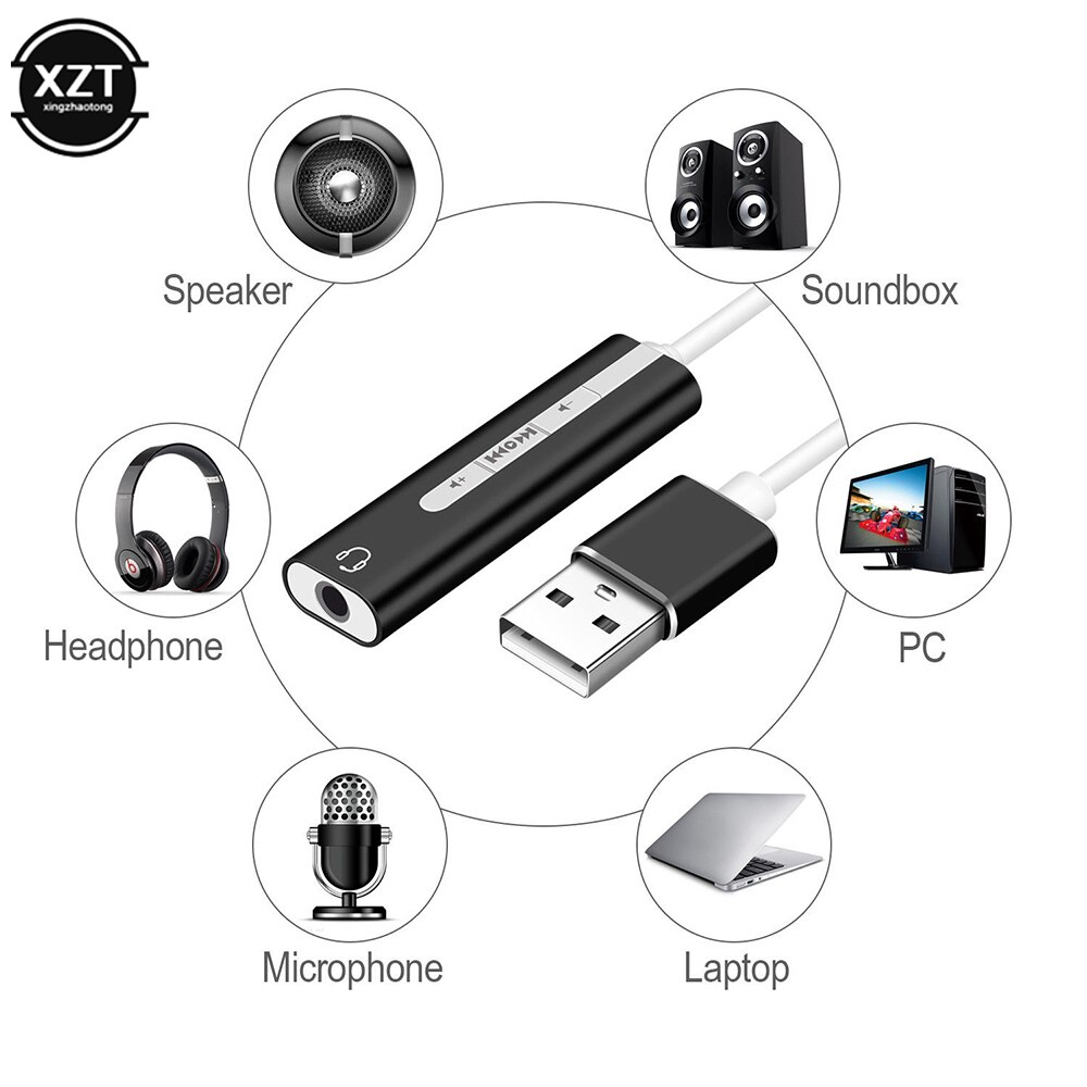 Scheda Audio USB esterna 2 in 1 adattatore 7.1 da USB a 3.5mm Audio cuffie Audio 3D microfono Jack da 3.5mm per PC portatile