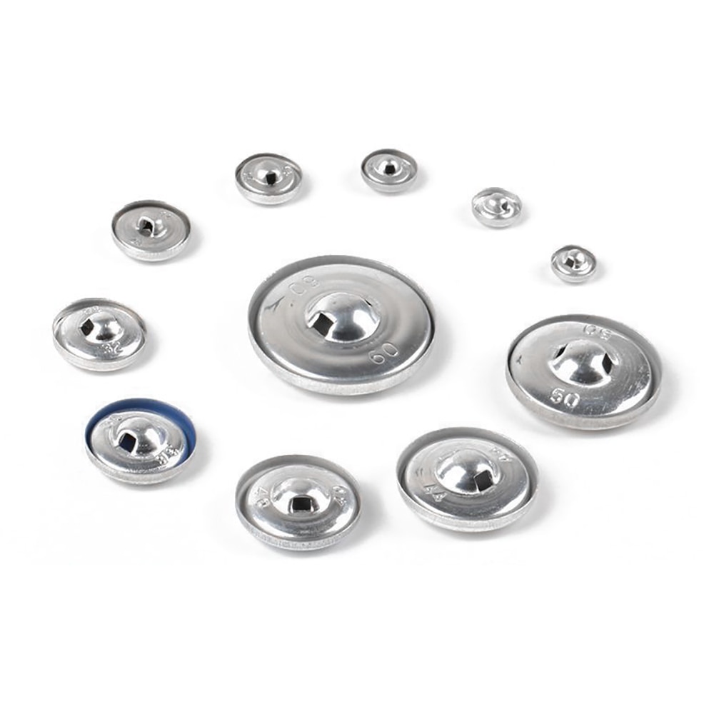 100 sets Buttons Covered for cloth Button embryo Aluminum Coat buttons Aluminum base cloth buckle Wrap button embryo accessories