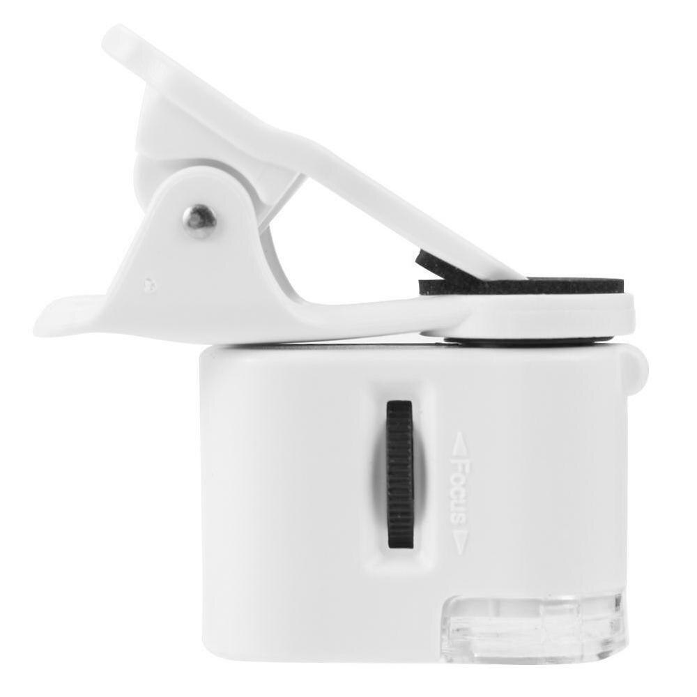 Universal 60X Mobile Phone Microscope Macro Lens Zoom Clip Camera Magnifying Phone Micro Light Glass with Microscope LED LE G9T2