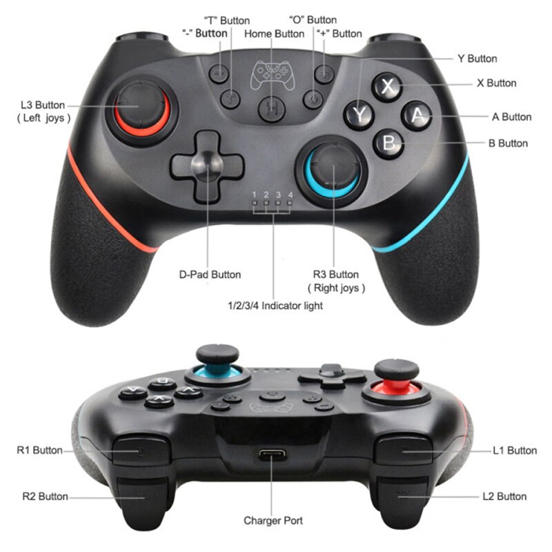 Interruptor sem fio bluetooth pro controlador gamepad para nintendo switch para ns console joystick controle sem fio