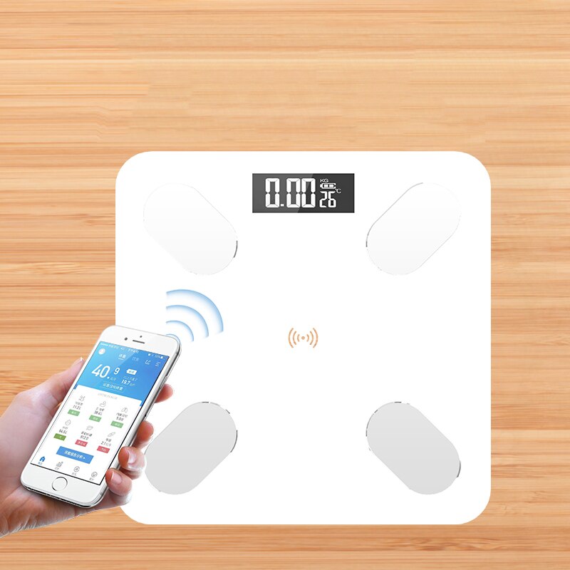 Digital Body Weight Bathroom Scale Floor With Step-On Technology Bluetooth Smart Body Fat 3 Color Measuring Tools Scales