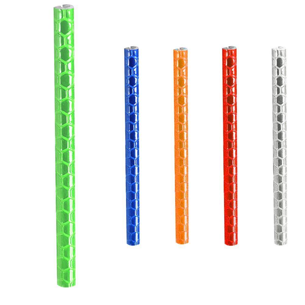 12Pcs Color Bike Wheel Rim Light Spoke Clip Safety Tube Bicycle Warning Light Reflective Strip Reflector Bike Accessories