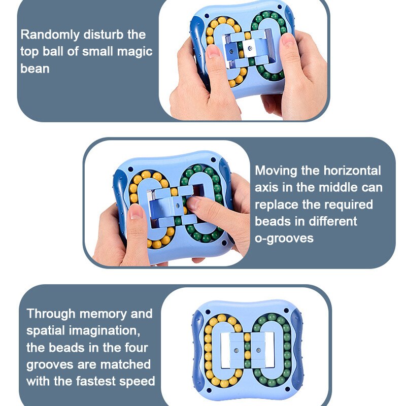 Roterende Magic Bean Intelligentie Vingertop Cube Kinderen Vinger Gyro Magic Speelgoed Educatief Kubus Speelgoed
