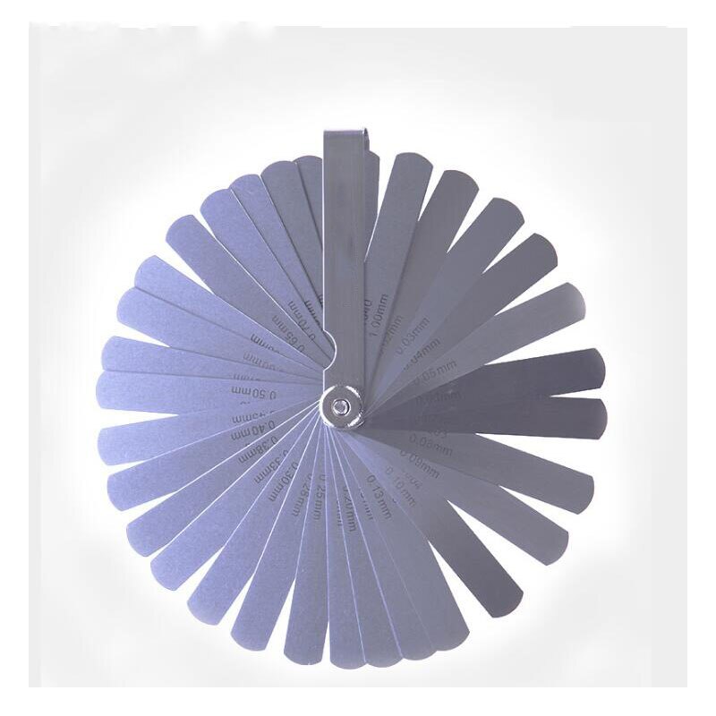 Anti-rust Feeler Gauge 0.02-1.0mm Thickness Gauge 32 Blade Wedge Plug Gauge Measuring Instrument Inch gauge for measuring tools