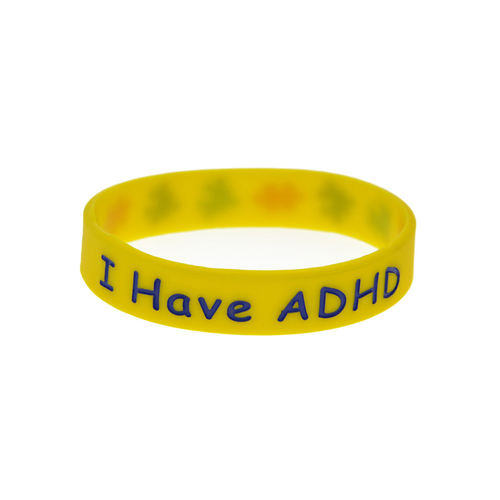 Pulsera de silicona I have TDAH para niños, brazalete Multicolor con logotipo de rompecabezas, 50 piezas