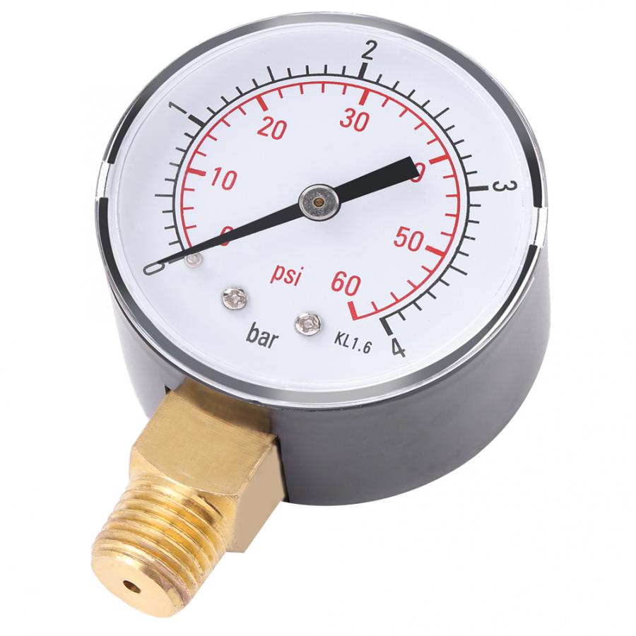 0-4 Bar/0-60 Psi Dual Schaal Dial Gauge 1/4 "Npt Vacuüm Pressure Meter Gauge manometer Manometer Meter