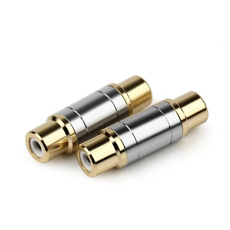 RCA Connector Audio Adapter Female To Female Converter Microphone AV Adapters For Home Amplifier Speaker Consumer Electronics